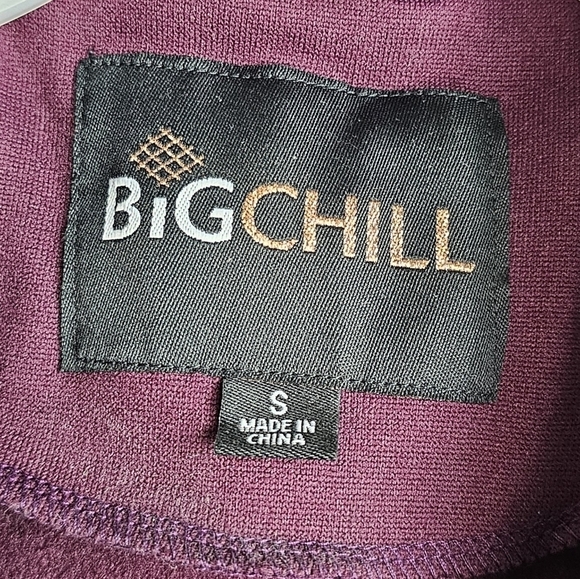 Big Chill Fig Leopard Sherpa-Lined Hood Fleece Anorak Womens SMALL BURGUNDY WINE - Picture 9 of 12